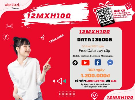 Các gói cước 4G viettel 12 tháng rẻ nhất 2025