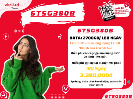 Các Gói Cước 5G Viettel 180 Ngày Ưu Đãi 2025