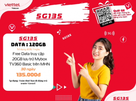Cách Đăng Ký 5G Mạng Viettel 135K 1 Tháng Ưu Đãi 2025