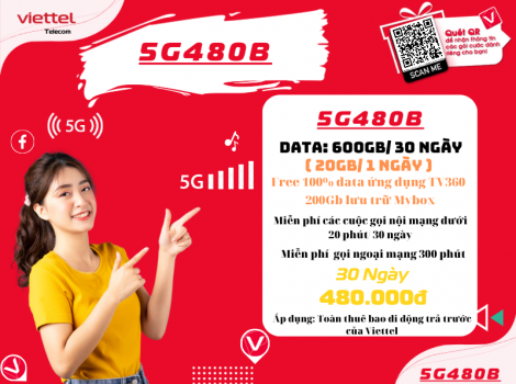 Đăng Ký Combo Data 5G Và Gọi Viettel 480k 1 Tháng 2025