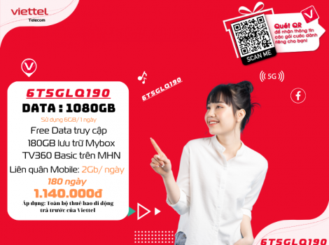 Đăng Ký Gói 5G Viettel Free Chơi Game Liên Quân Đa Chu Kỳ 6 Tháng 2025
