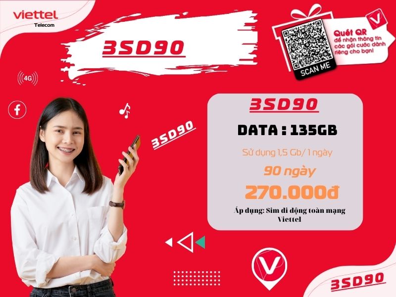 Gói 3SD90 Viettel