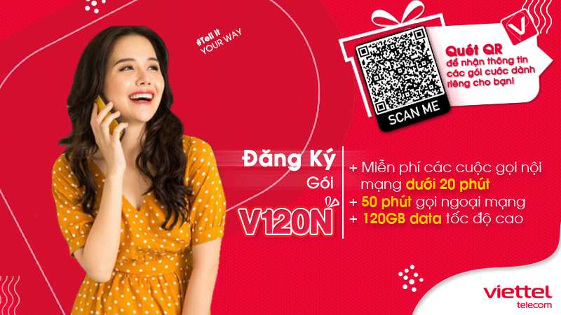 Gói cước V120N của Viettel