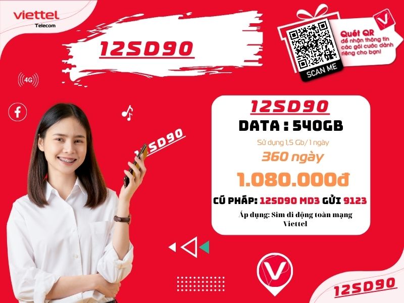 Gói 12SD90 Viettel