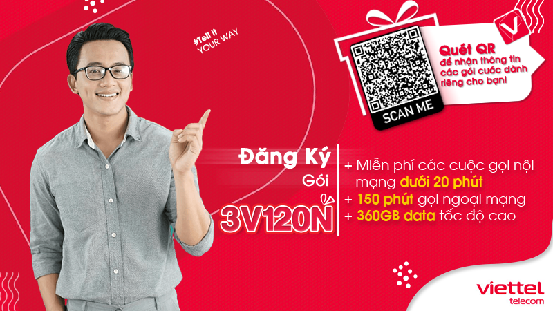 Gói 3V120N của Viettel
