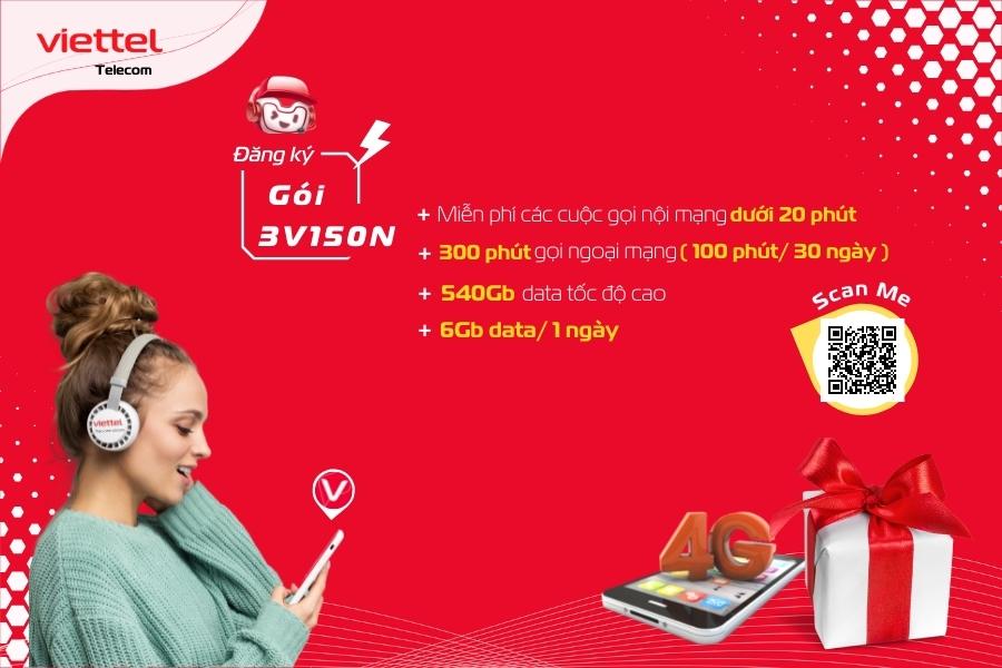 Gói cước 3V150N của Viettel