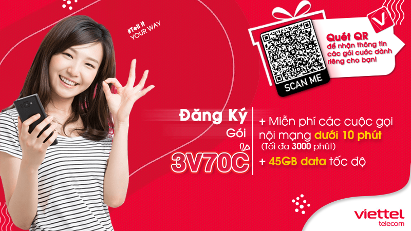 Gói 3V70C của Viettel