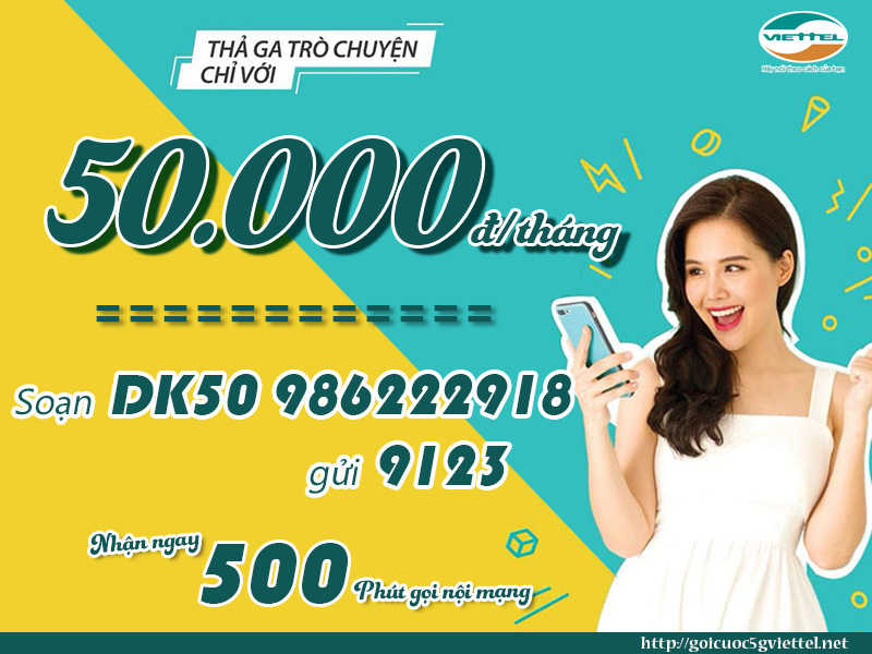 Đăng ký gói cước DK50 của Viettel