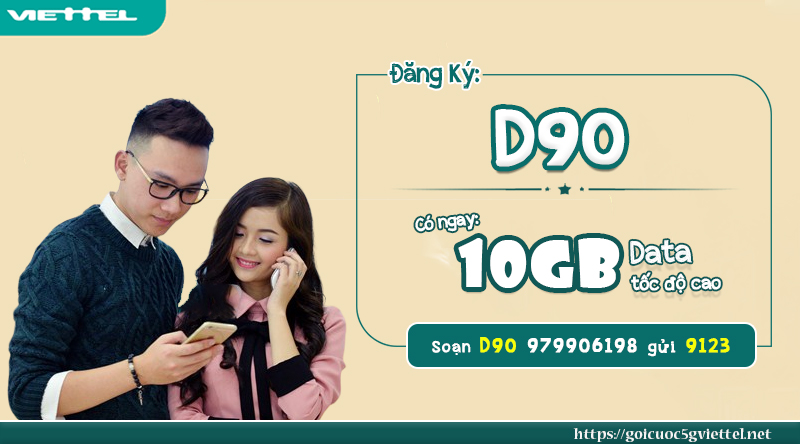 Đăng ký gói cước D90 của Viettel