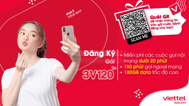 Gói cước 3V120 Viettel