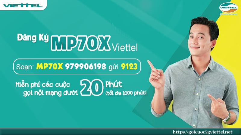 Gói cước mp70x của Viettel
