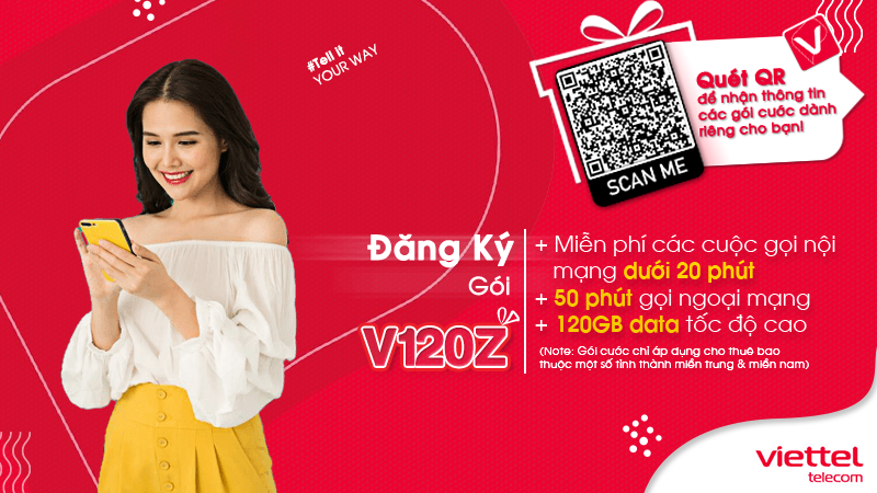 Gói cước V120Z của Viettel